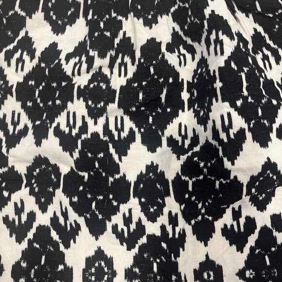 Loft S Black White Ikat Pattern Linen Blend Tank Top Camisole Boho Summer Top - Picture 2 of 5